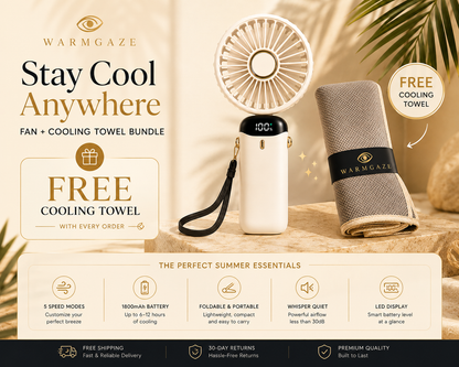 WarmGaze 3-in-1 Aromatherapy Cooling Fan Bundle