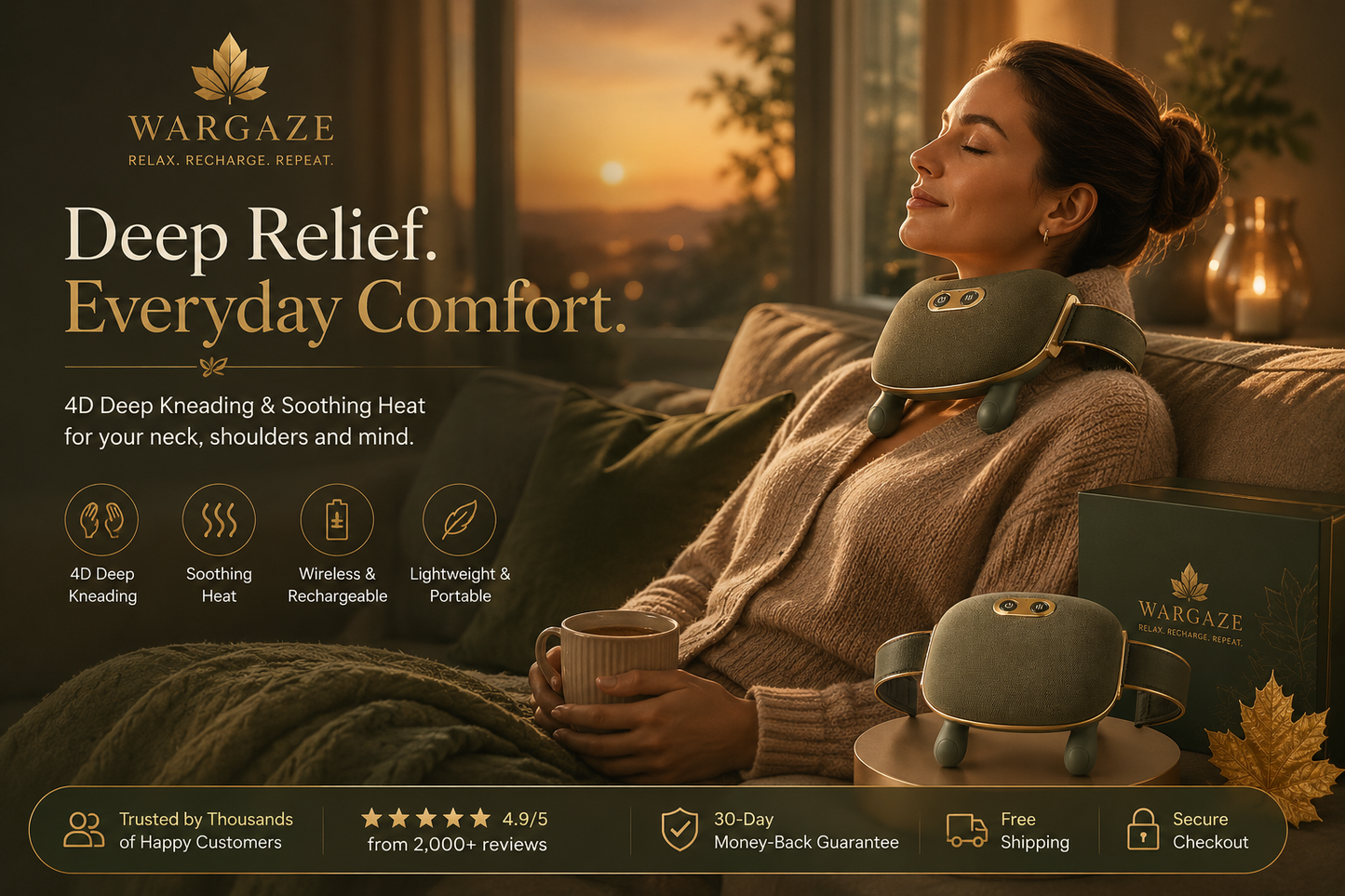 WarmGaze Deep Tissue Neck Massager