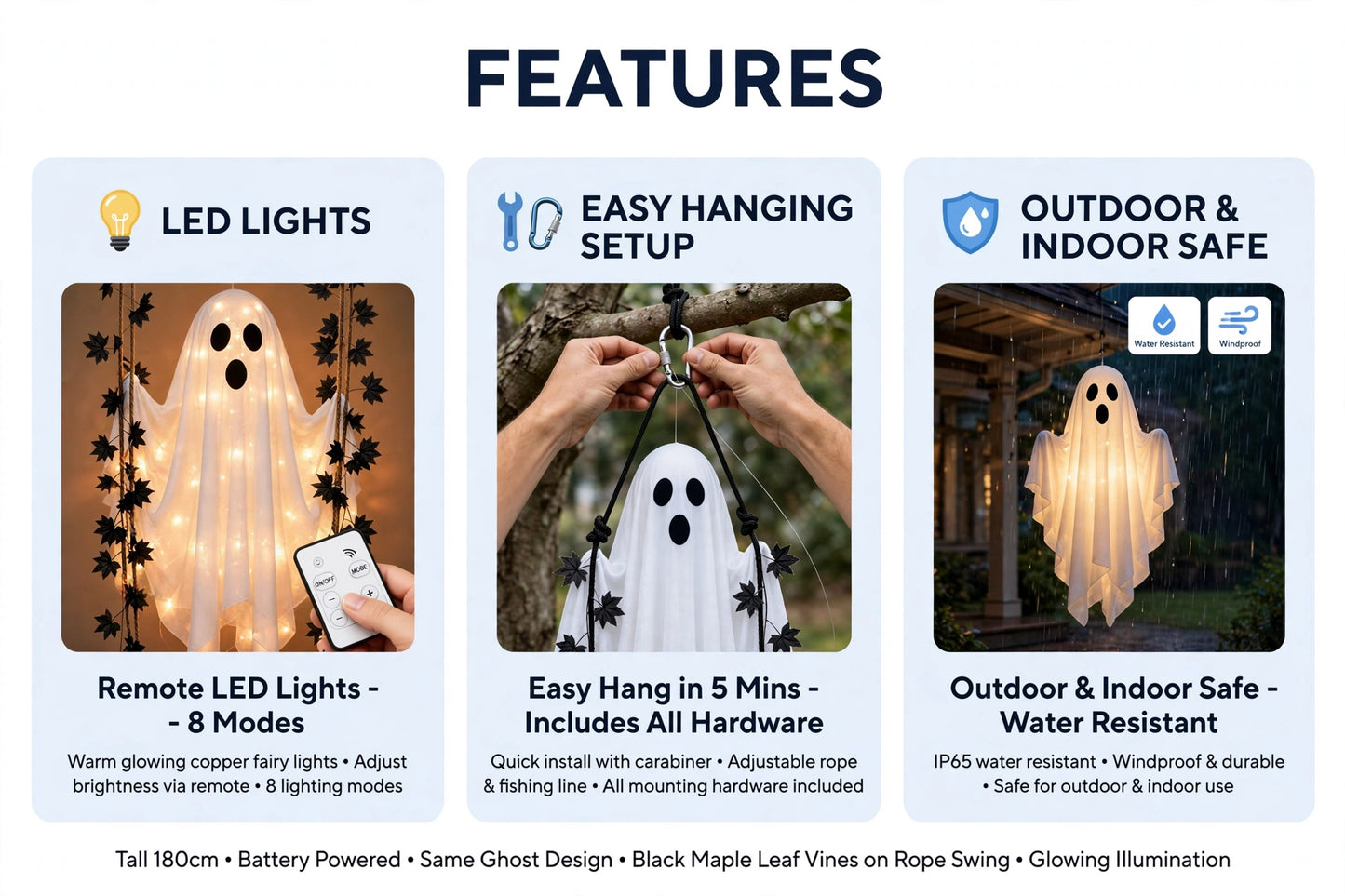 BLACK MAPLE EDITION - Glowing Ghost Swing| Remote Controlled