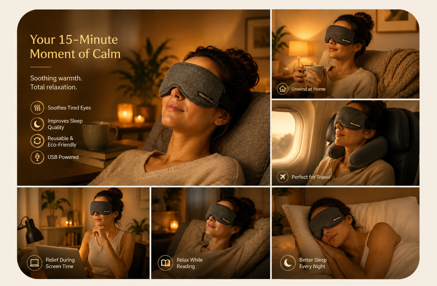 WarmGaze Heated Eye Mask for Dry Eyes