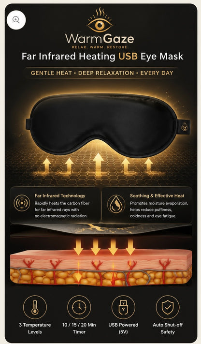 WarmGaze Heated Eye Mask for Dry Eyes & Eye Strain