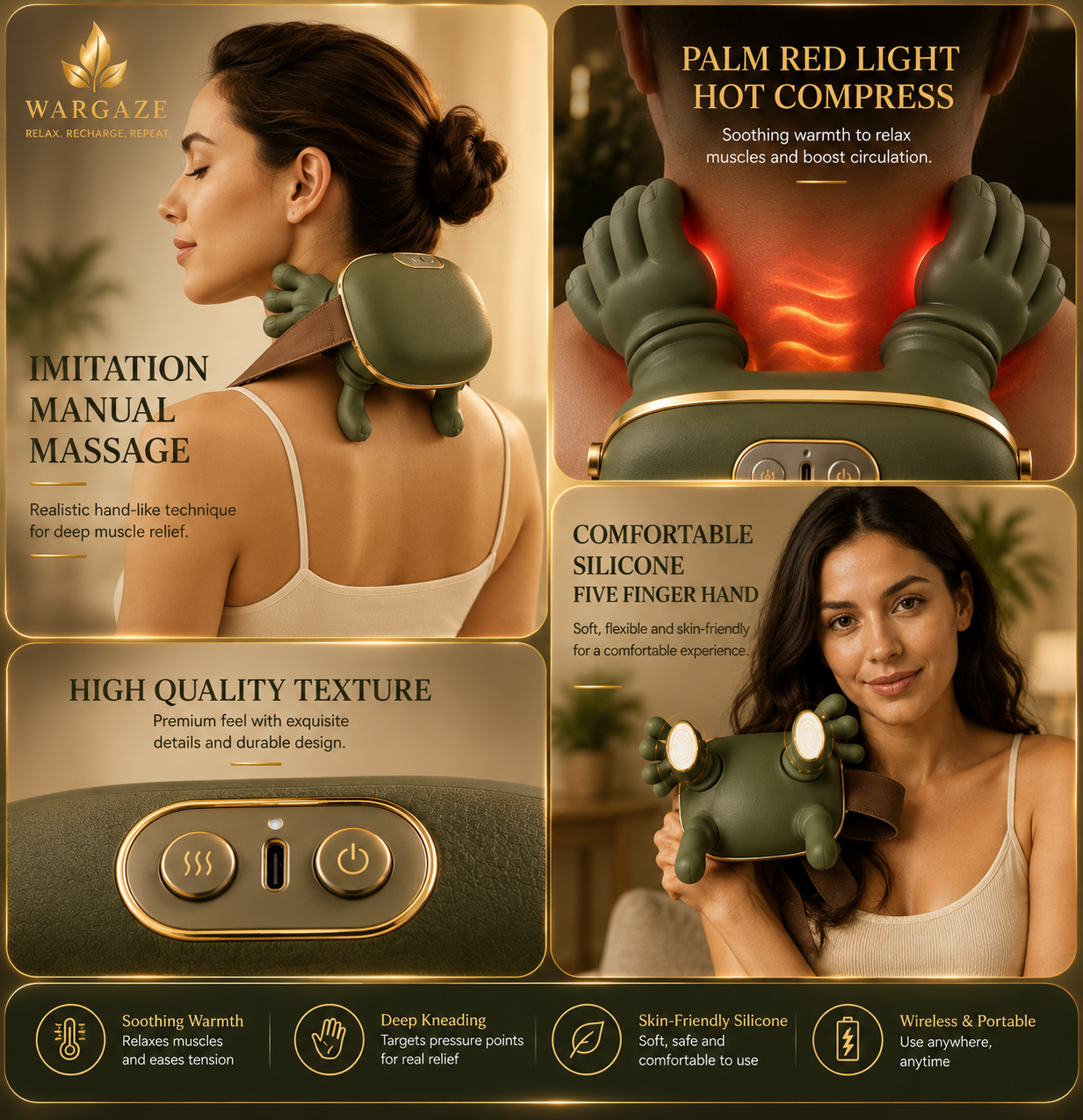 WarmGaze Deep Tissue Neck Massager