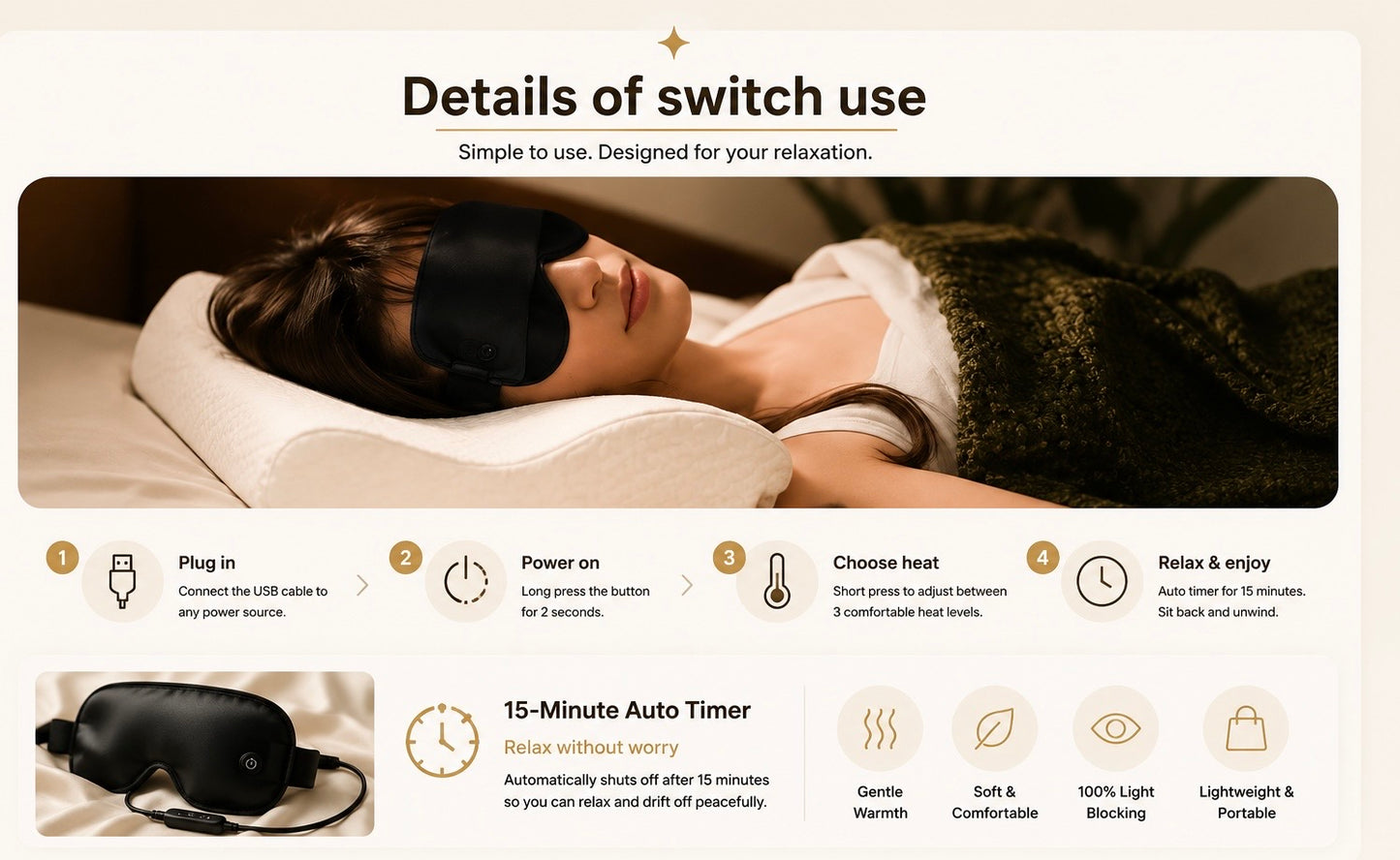 WarmGaze Heated Eye Mask for Dry Eyes & Eye Strain